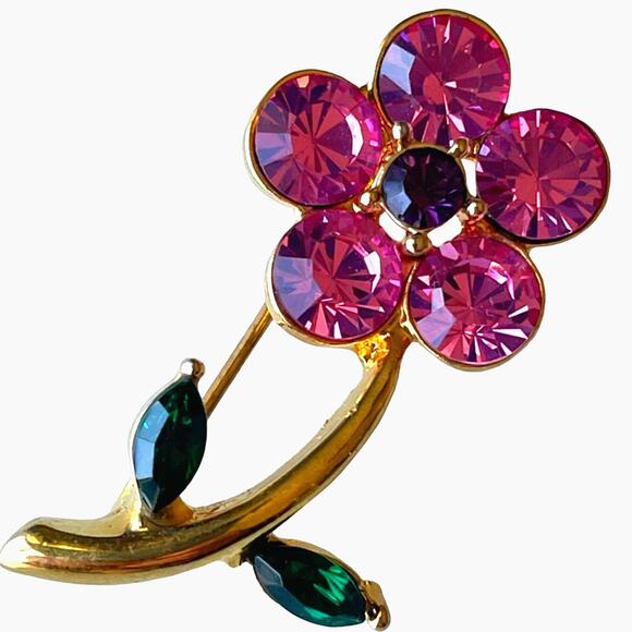 Swarovski Jewelry - Swarovski Flower Brooch
